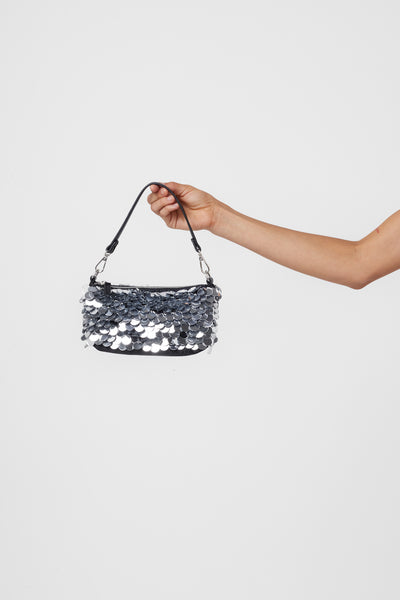 BILLINI Tilly Handle Bag Silver Sequin