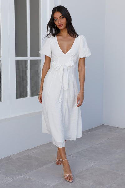 Not Of This World Midi Dress White