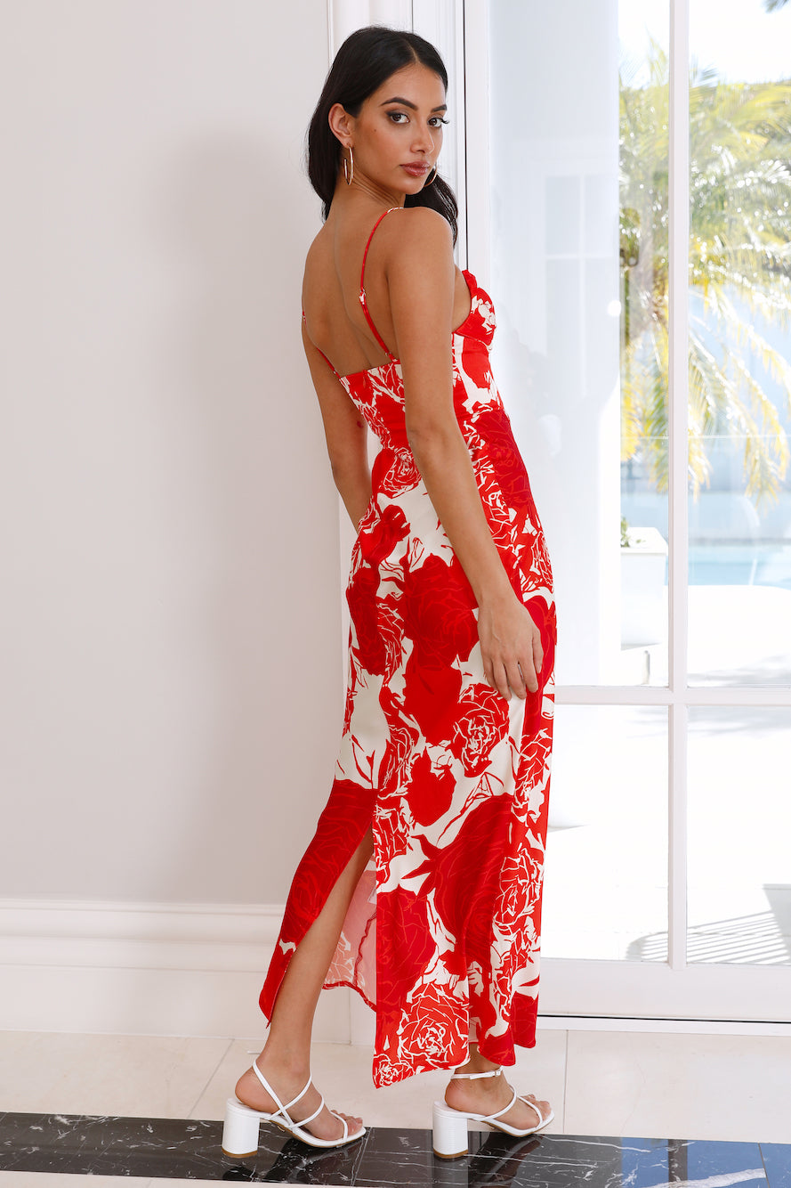 Simply Fabulous Midi Dress Orange