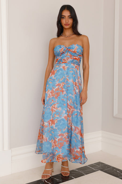 Love Fantasy Midi Dress Blue