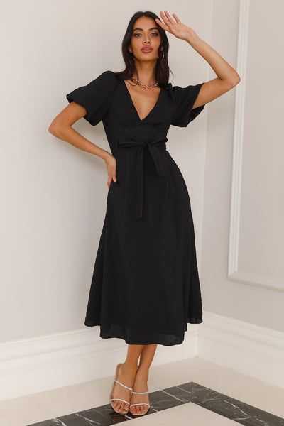 Not Of This World Midi Dress Black