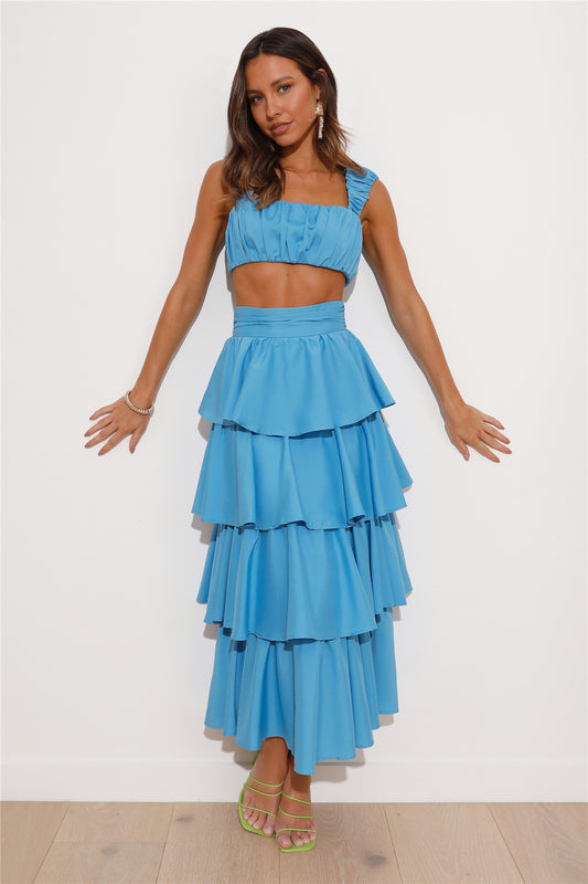 Hour To Shine Crop Top Blue