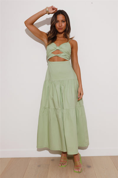 It Must Be Love Maxi Dress Green