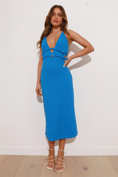 Vacation 'Fit Midi Dress Blue