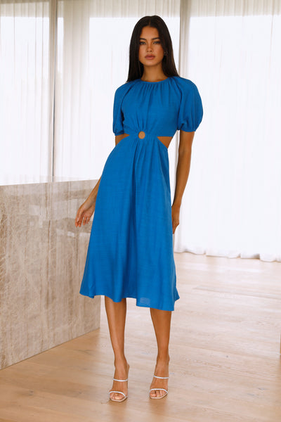 Illuminate The Way Midi Dress Blue