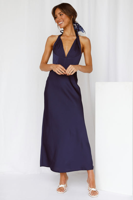 Mine All Night Maxi Dress Navy