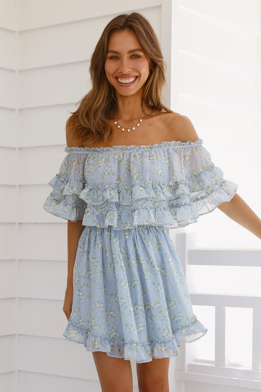 Sublime Times Dress Steel Blue