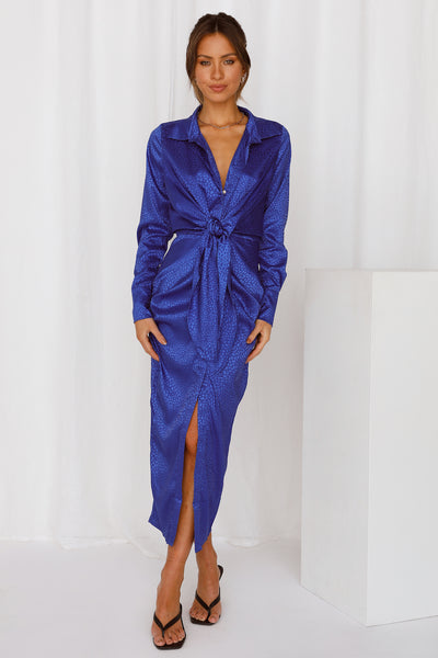 RUNAWAY Skylar Rose Dress Royal Blue