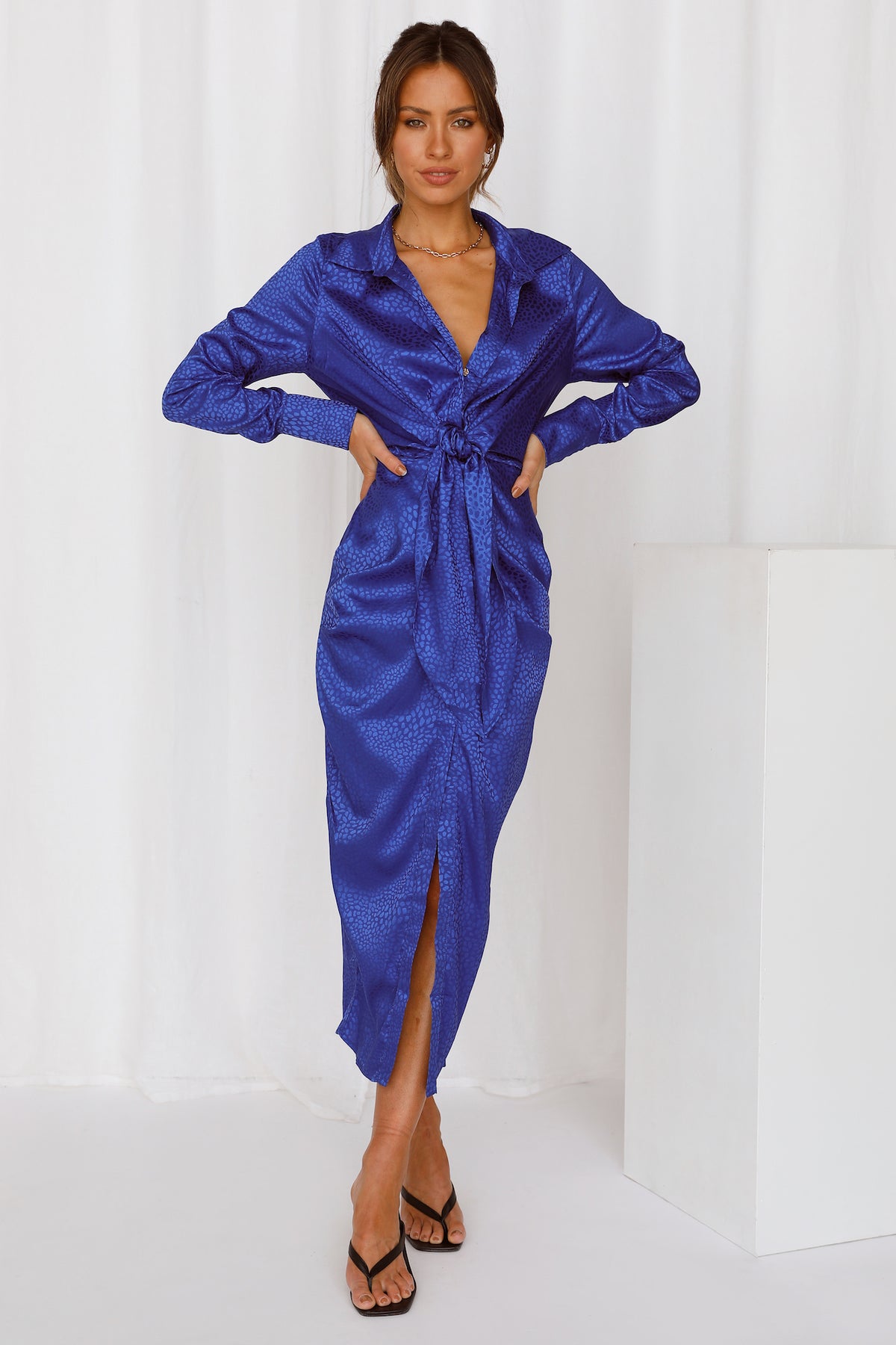 RUNAWAY Skylar Rose Dress Royal Blue