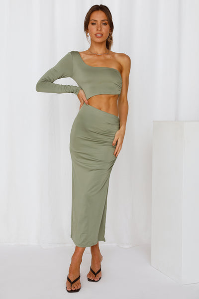 Suave Kiss Midi Dress Green