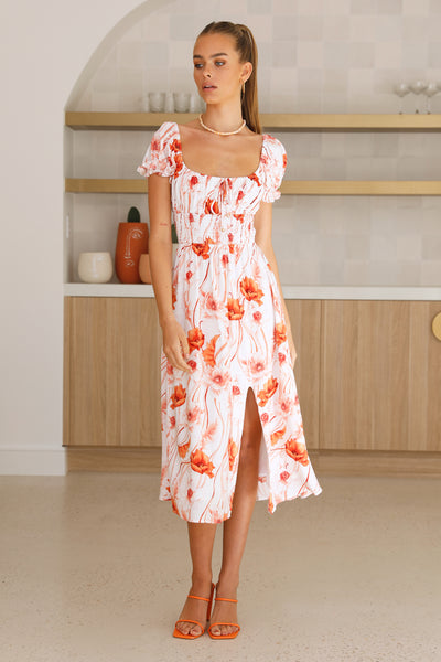 Promises In The Garden Midi Dress Floral