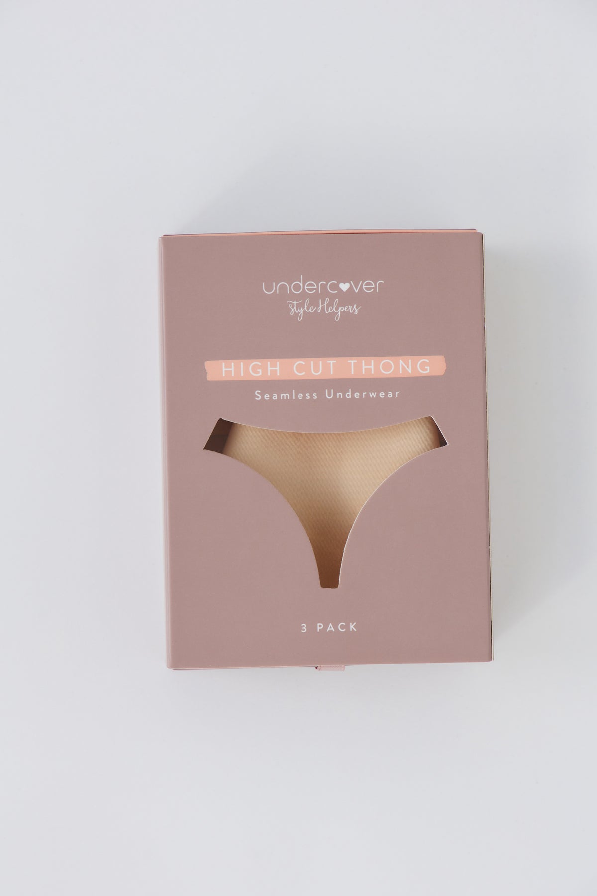 UNDERCOVER Style Helpers Seamless High Cut Thong Sand 3 Pack
