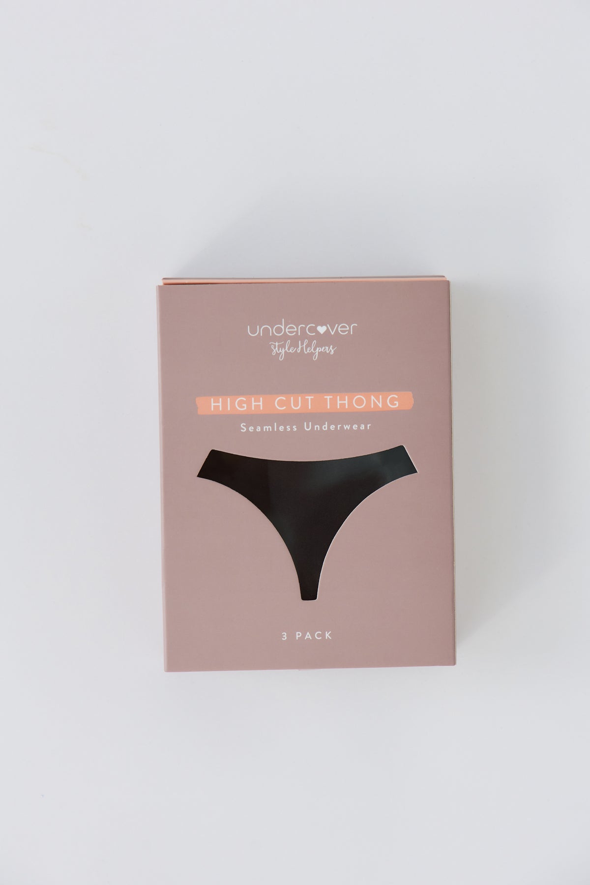 UNDERCOVER Style Helpers Seamless High Cut Thong Black 3 Pack
