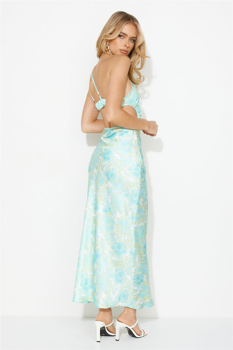Main Muse Satin Maxi Dress Green