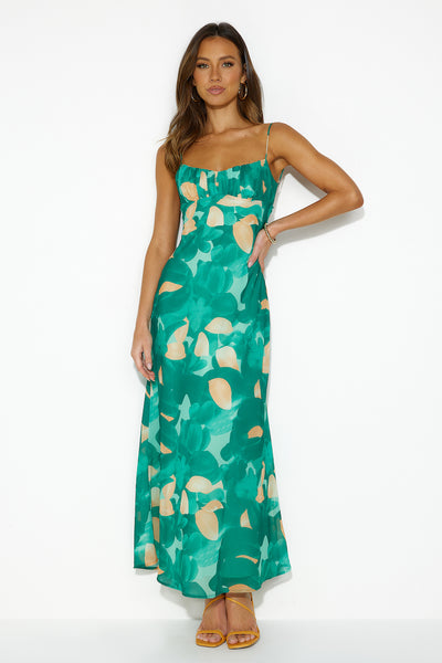 Nimble Fortune Midi Dress Green