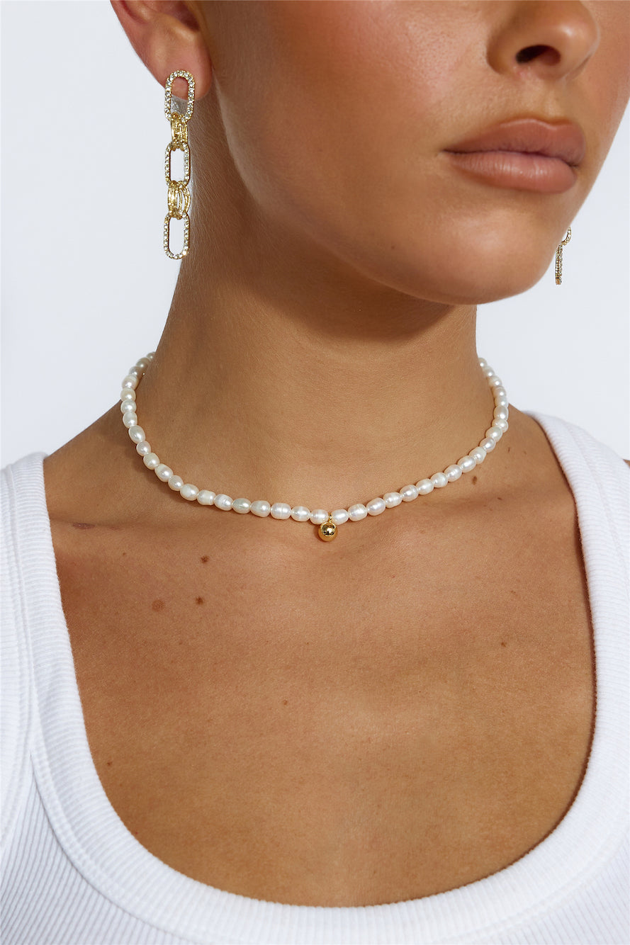 Last Glance Necklace White