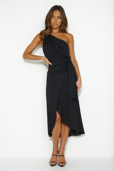 Holding On Midi Dress Black