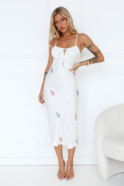 SNDYS Rosa Midi Dress White