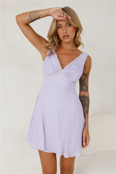 Dream Clouds Mini Dress Lilac