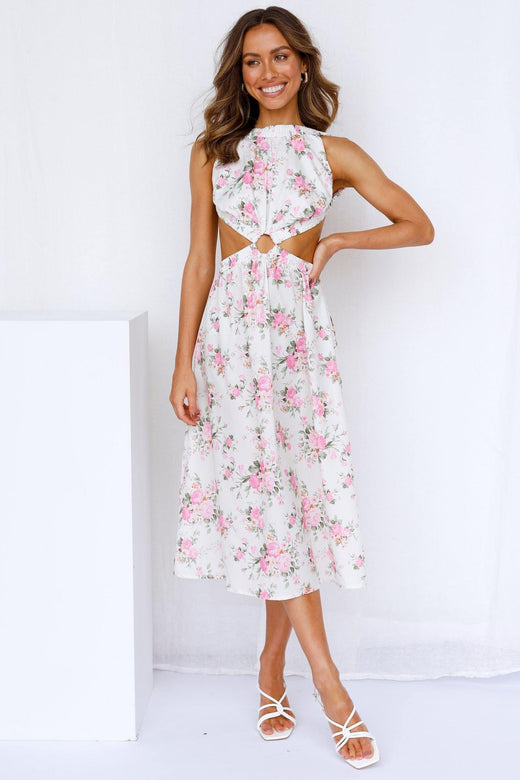 Sweet Like Summer Midi Dress Cream | Hello Molly USA