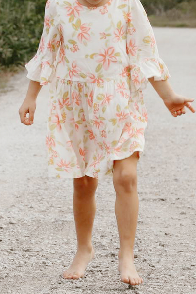 HELLO MINI Twirling In Tulips Dress White