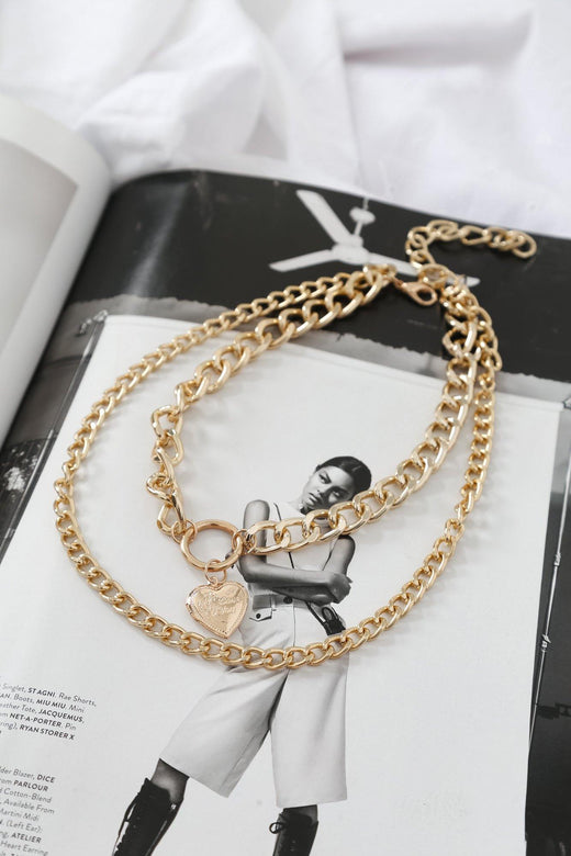 Love Me Like A Love Song Necklace Gold | Hello Molly USA