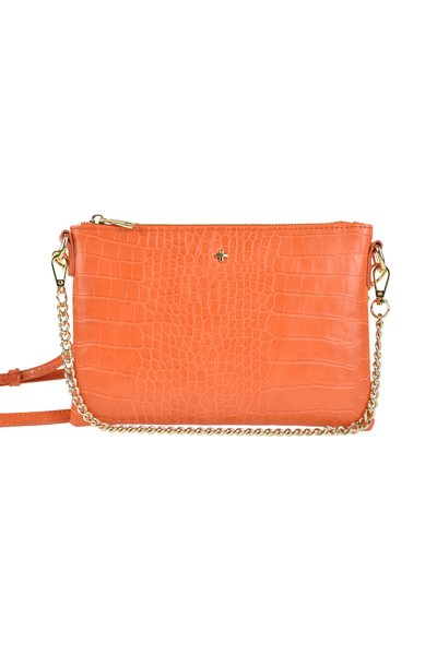 PETA AND JAIN Quincy Bag Orange Croc